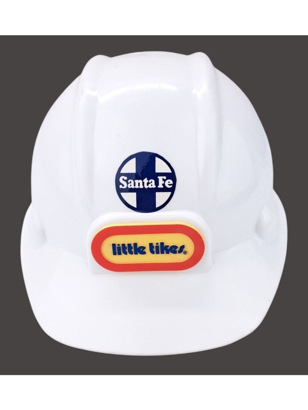 Vintage Little Tikes Santa Fe Railroad Hard Hat White Toy Kids Play Costume